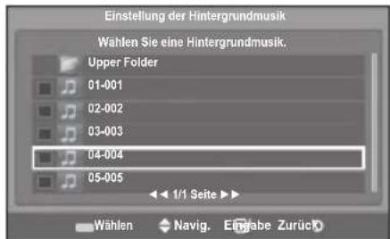 SAMSUNG LE46B550M2HXXU - Einstellung der Hintergrundmusik: - 1
