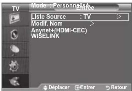 SAMSUNG LE46B550M2HXXU - Selection de la source - 1