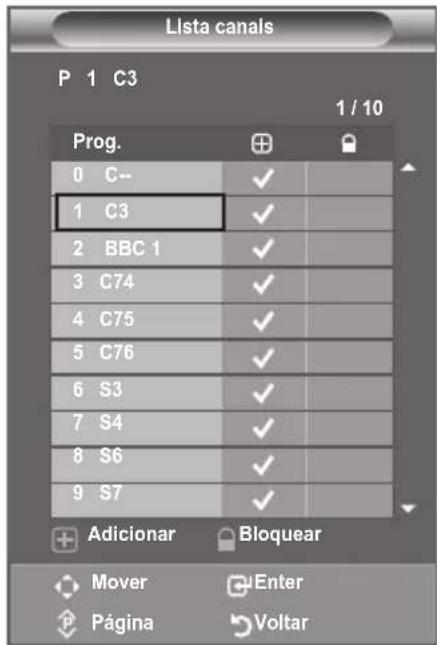 SAMSUNG LE46B550M2HXXU - O Gestor canais permite bloquear ou adicional canais fácilmente. - 3