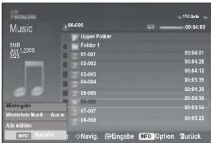 SAMSUNG LE46B550M2HXXU - MP3-Liste verwenden - 2