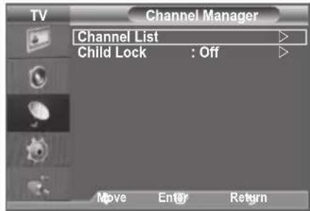 SAMSUNG LE46B550M2HXXU - Adding / Locking Channels - 2