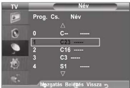 SAMSUNG LE46B550M2HXXU - Csatornanevek hozzárendelése - 2