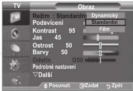 SAMSUNG LE46B550M2HXXU - Změna standardu obrazu - 2