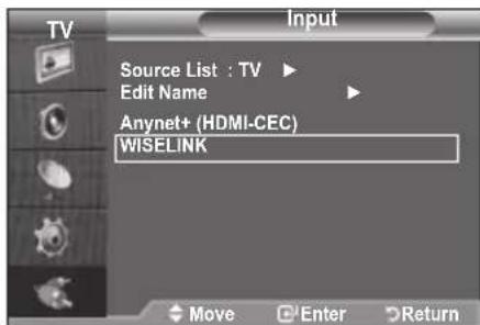 SAMSUNG LE46B550M2HXXU - Uporaba WISELINK menija - 1