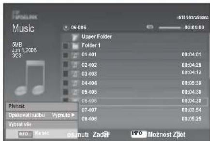 SAMSUNG LE46B550M2HXXU - Používáni geznamu MP3 - 2