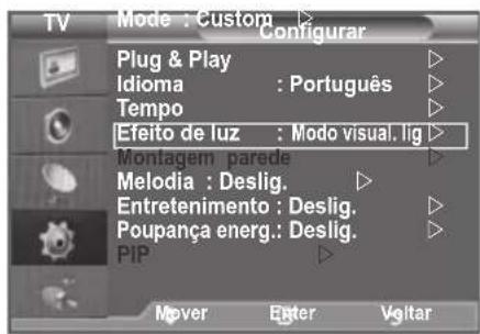 SAMSUNG LE46B550M2HXXU - Configurar o Efeito de luz (consoante o Modelo) - 1
