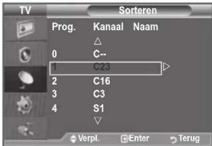 SAMSUNG LE46B550M2HXXU - Opgeslagen kanalen rangschikken - 2