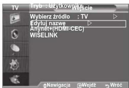 SAMSUNG LE46B550M2HXXU - Edytowanie nazw zródel sygnału wejsciowego - 1