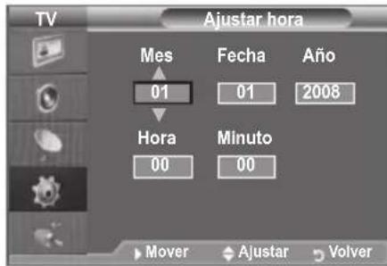 SAMSUNG LE46B550M2HXXU - Ajuste y visualización de la hora actual - 2