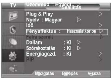 SAMSUNG LE46B550M2HXXU - A fenyeffektus kivalasztása (tipusfuggó) - 1