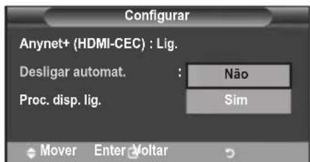 SAMSUNG LE46B550M2HXXU - Desligar um dispositivo Anynet+ automaticamente quando o tevisor estiver desligado - 1