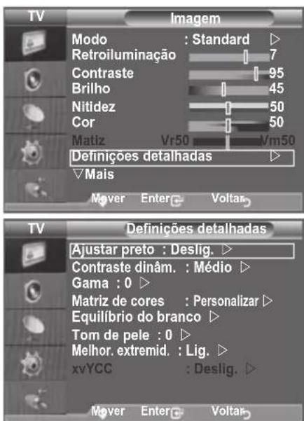 SAMSUNG LE46B550M2HXXU - Configurar definições detalphadas na imagem - 1
