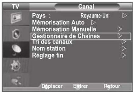 SAMSUNG LE46B550M2HXXU - Ajout/Verrouillage de canaux - 1