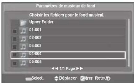 SAMSUNG LE46B550M2HXXU - Paramètres de musique de fond: - 1