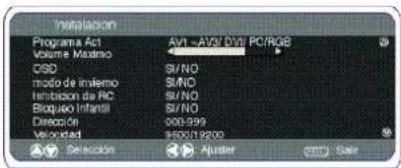 SANYO 42SRE1 - Configuración de la direccion del monitor en modo RS232 - 1