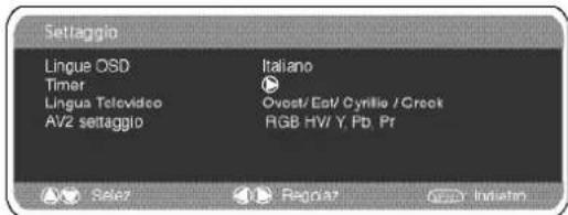 SANYO 42SRE1 - Menu Settaggio - 1