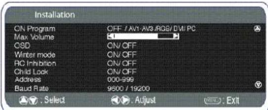 SANYO 42SRE1 - Setting the monitor address in RS232 mode - 1