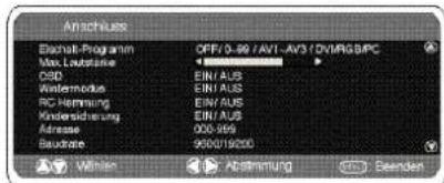 SANYO 42SRE1 - Einstellen der Monitoradresse im RS232-Modus - 1