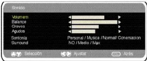 SANYO 42SRE1 - Menu de Sonido - 1