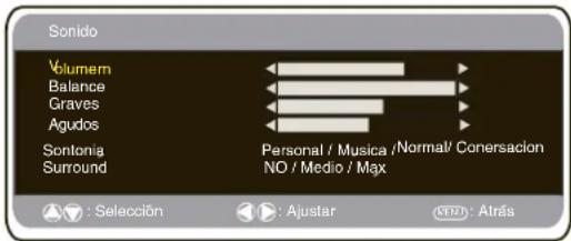 SANYO 42LM5WPTC - Menu de Sonido - 1