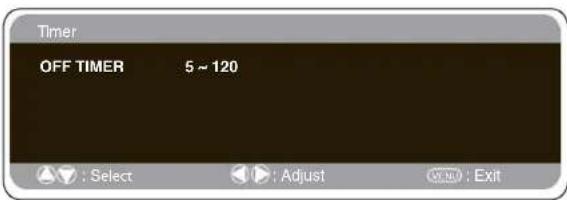 SANYO 42LM5WPTC - Off-timer setting - 1