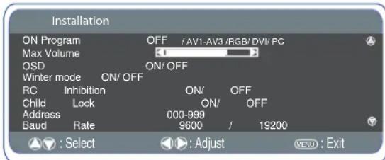 SANYO 42LM5WPTC - Setting the monitor address in RS232 mode - 1