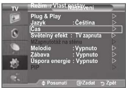 SAMSUNG LE46B550A5WXXN - Nastavení a zobrazení aktuálního času - 1