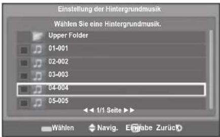 SAMSUNG LE46B550A5WXXN - Einstellung der Hintergrundmusik: - 1