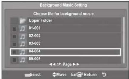 SAMSUNG LE46B550A5WXXN - Background Music Setting: - 3