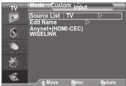 SAMSUNG LE46B550A5WXXN - Selecting the Source - 1