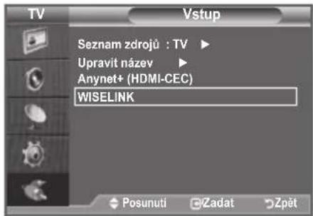SAMSUNG LE46B550A5WXXN - Používání nabídky WISELINK - 1