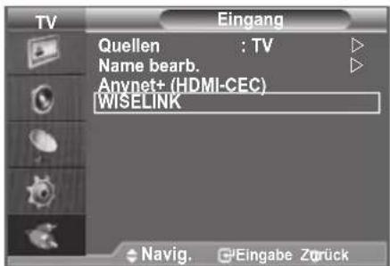 SAMSUNG LE46B550A5WXXN - Verwenden des WISELINK-Menüs - 1