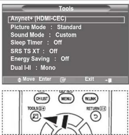 SAMSUNG LE46B550A5WXXN - Using the TOOLS Button - 1