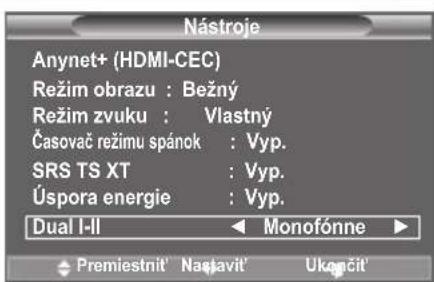 SAMSUNG LE46B550A5WXXN - Výber zvukového režimu - 1