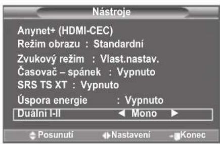 SAMSUNG LE46B550A5WXXN - Výběr zvukového režimu - 1