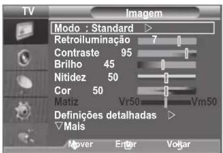 SAMSUNG LE46B550A5WXXN - Alterar o padrão de imagem - 1