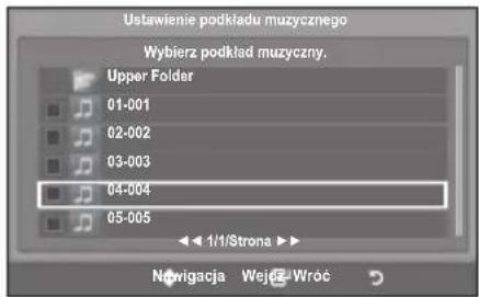 SAMSUNG LE46B550A5WXXN - Ustawienie podkładu muzycznego: - 1