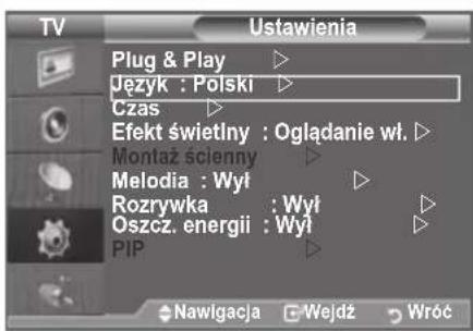 SAMSUNG LE46B550A5WXXN - Wybieranie języka - 1