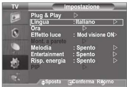 SAMSUNG LE46B550A5WXXN - Scelta della lingua - 1
