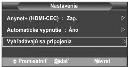 SAMSUNG LE46B550A5WXXN - Vyhl'adávanie a prepínanie medzi zariadeniami so systémom Anynet+ - 2
