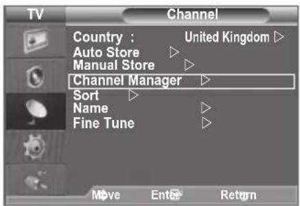 SAMSUNG LE46B550A5WXXN - Adding / Locking Channels - 1
