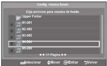SAMSUNG LE46B550A5WXXN - Config. música fondo: - 1