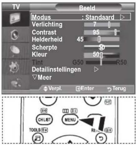SAMSUNG LE46B550A5WXXN - Weergave van de menu's - 1