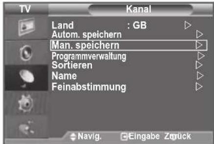SAMSUNG LE46B550A5WXXN - Manuelles Speichern von Kanälen - 1