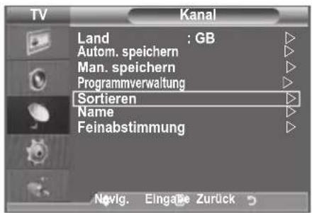 SAMSUNG LE46B550A5WXXN - Gespeicherte Sender sortieren - 1