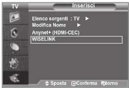 SAMSUNG LE46B550A5WXXN - Utilizzo del menu WISELINK - 1