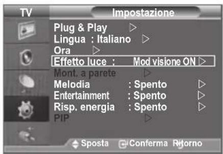 SAMSUNG LE46B550A5WXXN - Impostazione dell'Effetto luce (in base al modello) - 1