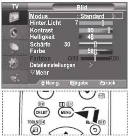 SAMSUNG LE46B550A5WXXN - Menüs anzeigen - 1