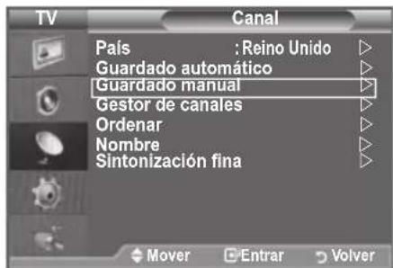 SAMSUNG LE46B550A5WXXN - Memorización manual de canales - 1