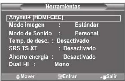 SAMSUNG LE46B550A5WXXN - Uso del botón TOOLS - 1